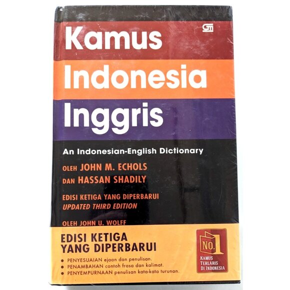 NEW Indonesian-English Dictionary J. Echols H. Shadily Hardcover Third Edition - Picture 1 of 8
